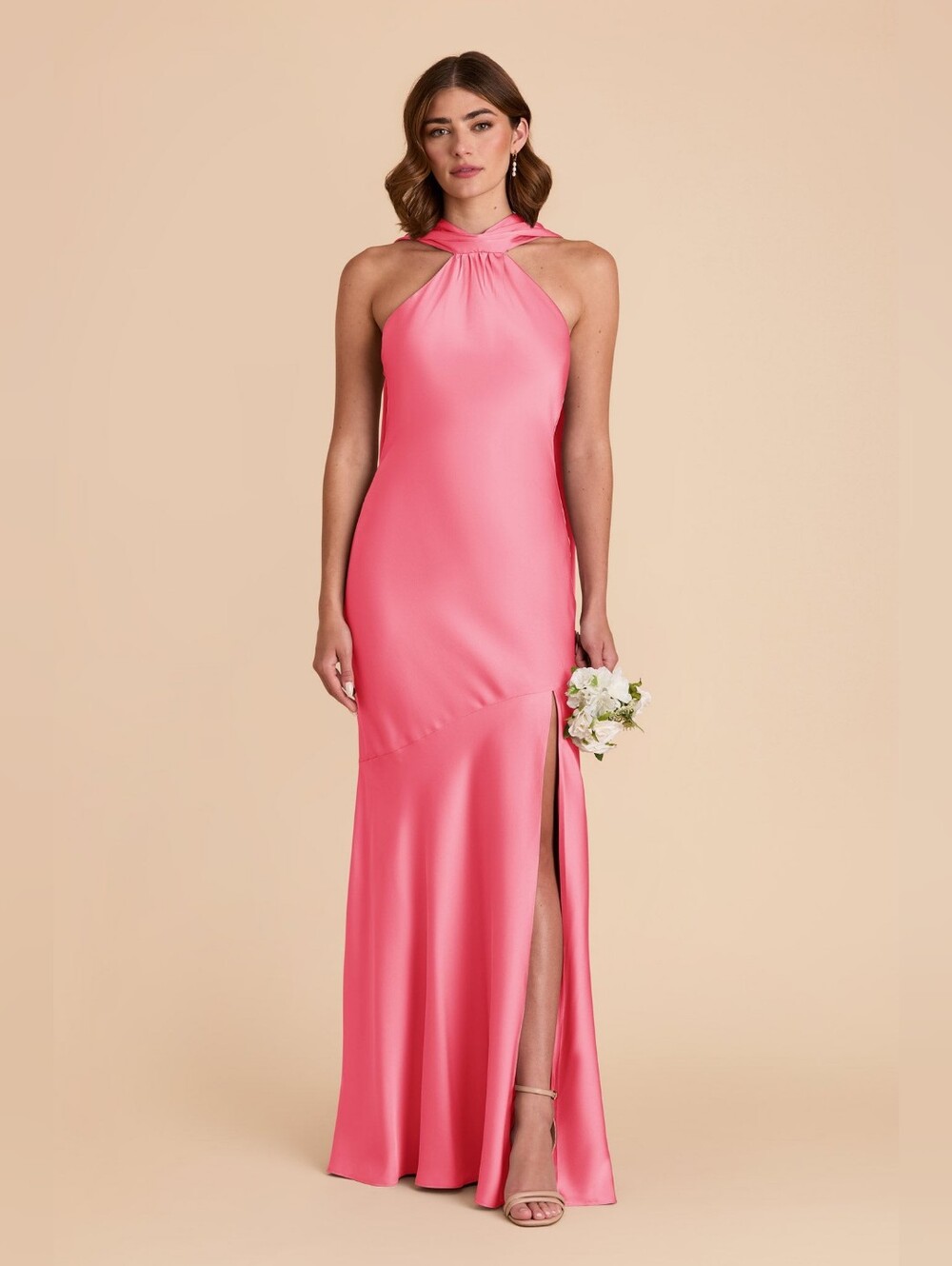 Eileen Dress
Matte Satin Bon Bon Pink